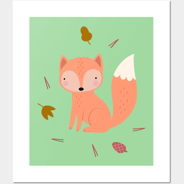 Baby fox Wall Art by Rebelform